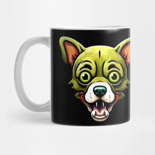 Zombie Dog Head Art Mug